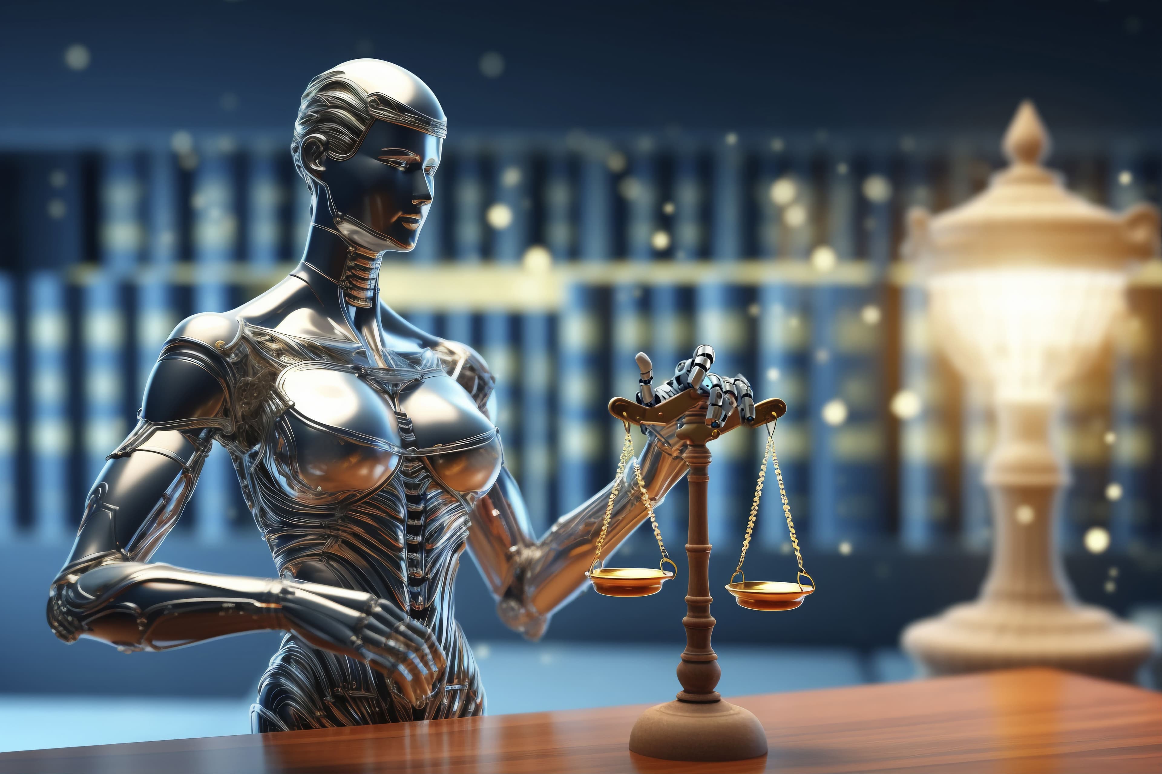 Advogado usando inteligência artificial no escritório