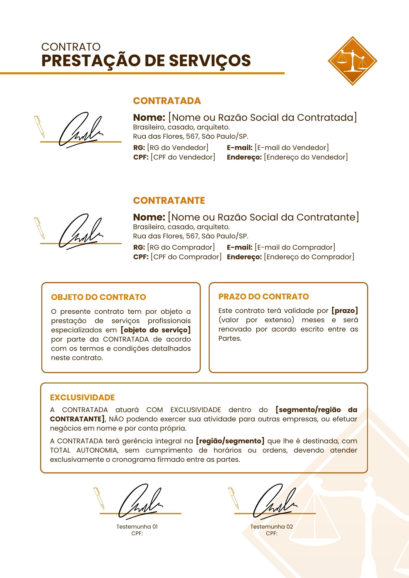 Contrato de Prestação de Serviços - Box DigitaJus